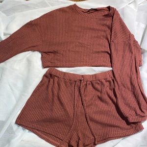 Shein two piece crop top and shorts